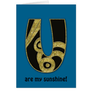 monogramme rétro - U