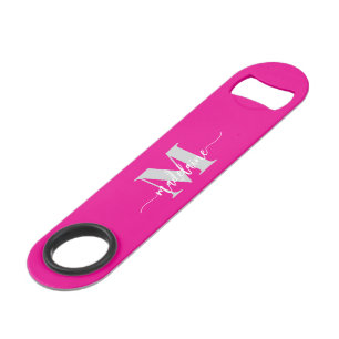 Monogramme rose blanc argent personnel