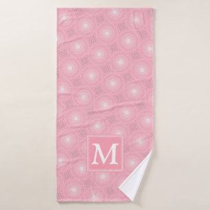 Monogramme rose cercles motif