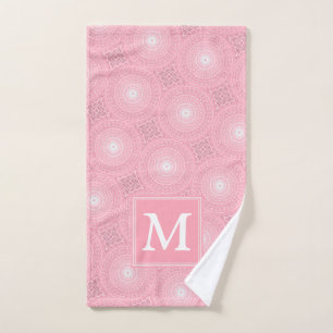 Monogramme rose cercles motif