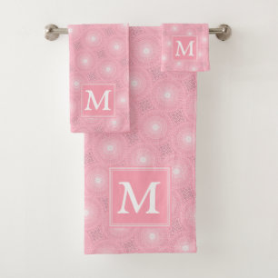 Monogramme rose cercles motif