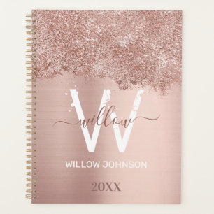 Monogramme rose Gold Blush Rose Girl Parties scint