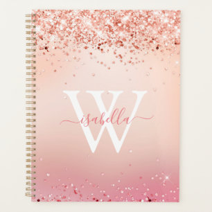 Monogramme Rose Gold Parties scintillant Élégant N