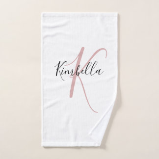 Monogramme Rose Poussière Minimaliste