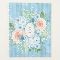Monogramme rose rustique Floral Shabby Chic