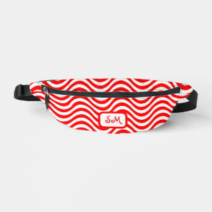 Monogramme Rouge et blanc Tirages Vagues Psychédél