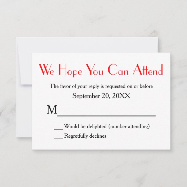 Monogramme rouge noir RSVP version 2 (Devant)