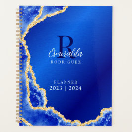 Monogrammé Royal Blue Agate 2023 2024 Élégant