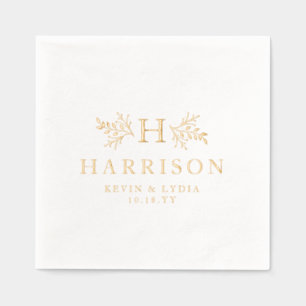Monogramme rustique mariage nom simple élégant