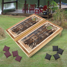 Monogramme rustique ton bois Lac