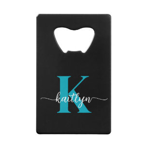 Monogramme sarcelle noir