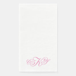 Monogramme Script Guest serviettes en papier de ba