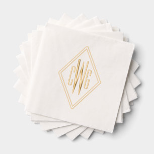 Monogramme simple à 3 lettres initiales #5 cadre d