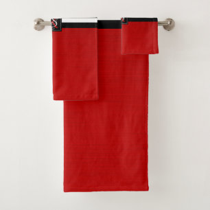 Monogramme simple à deux tons Noir et Rouge Initi