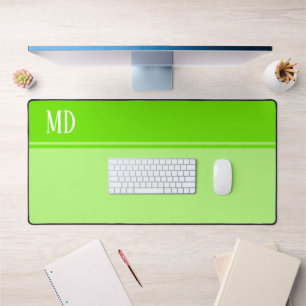 Monogramme simple et jolie chaux vert rayé