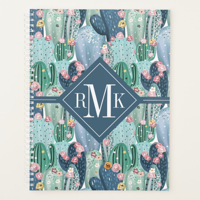 Monogramme | Soft Patel Cactus Motif (Devant)