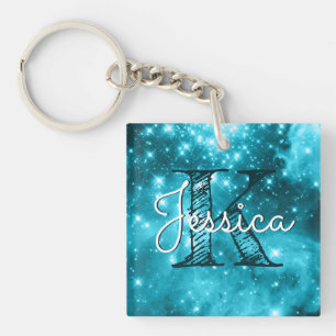 Monogramme Stellaire Céleste Teal Aqua
