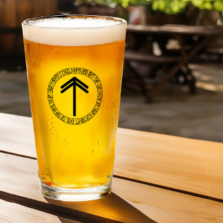 Monogramme T - Style viking - Verre à pinte