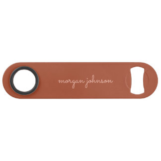 Monogramme tendance | Orange brûlé + Nom du script