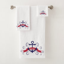 monogramme tourbillonnant d'ancre du bateau nautiq