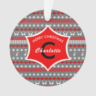Monogramme traditionnel Noël Motif nordique