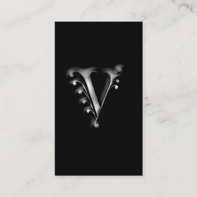 Monogramme V cartes de visite (Devant)