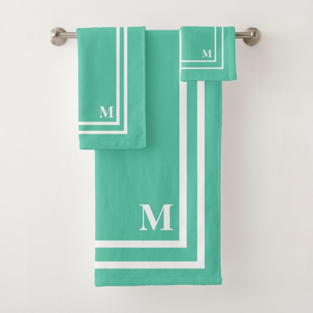 Monogramme vert clair moderne (En situation)