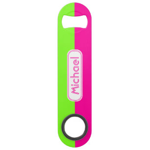 Monogramme vert rose rose néon moderne