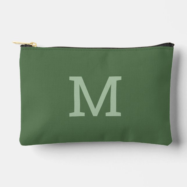 Monogramme vert Sage Pochette de maquillage access (Recto)