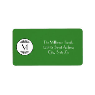 Monogramme vintage - Étiquette de adresse