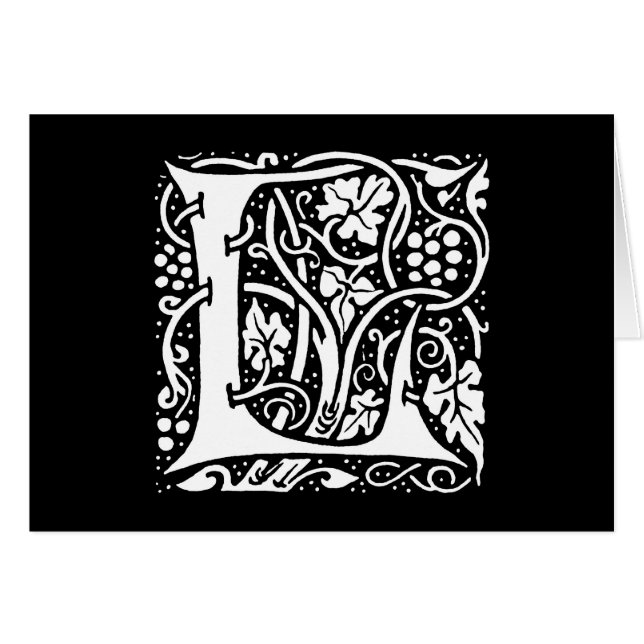 Monogramme vintage L Art Nouveau (Devant horizontal)