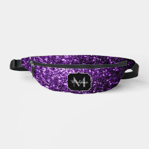 Monogramme violet faux parties scintillant