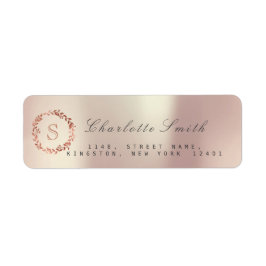 Monogramme VIP rose vif Étiquettes d'adresse de re