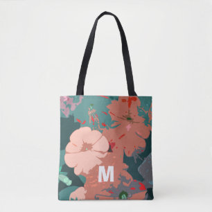 Monogramme Wildblumen Blumenhochzeiten Bridesmaid Tasche