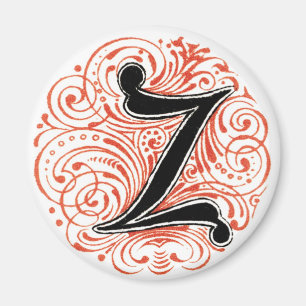 Monogramme 'Z' en rouge - Aimant