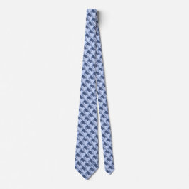 Monogrammed Blue Block Pattern Krawatte