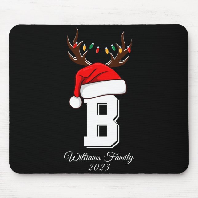 Monogrammed Family Christmas Matching Outfits  Mousepad (Vorne)