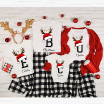 Monogrammed Family Christmas Matching Outfits