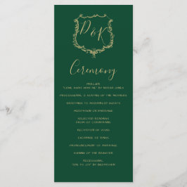 Monogrammed Gold Crest et les programmes de mariag
