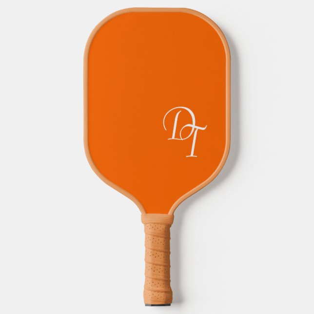 Monogrammed -  neon orange   pickleball schläger (Vorderseite)