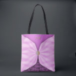 Monogrammed Orchid Pink Jewel Textile Illusion Tot Tasche<br><div class="desc">An elegant personalized monogram tote bag designed to capture attention with refined artistry and sophisticated detail. This custom tote features a stunning trompe-l’œil effect that beautifully mimics layered fabrics, soft shadows, white lace and delicately wrapped checkered voile. The illusion of flowing textile panels creates depth and dimension, giving the bag...</div>