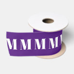 Monogrammed purple white custom anfangs number satinband<br><div class="desc">Monogrammed purple violet and white custom anfangs letter or number modern elegant Satin Ribbon or Grosgrain Ribbon. Great for gift wrapping,  for birthdays,  Christmas,  Holidays</div>