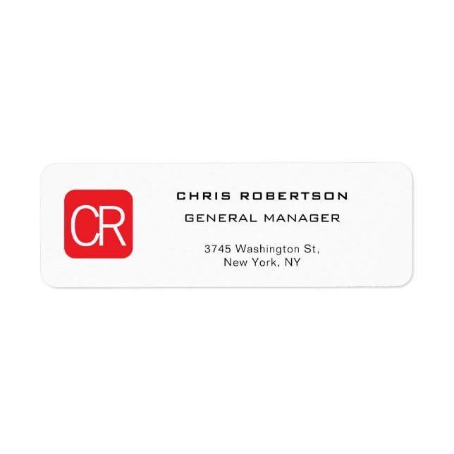Monogrammed Red White Professional Plain (Vorne)