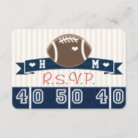 MONOGRAMMEE MARINE RSVP MARIAGE DE FOOTBALL RSVP