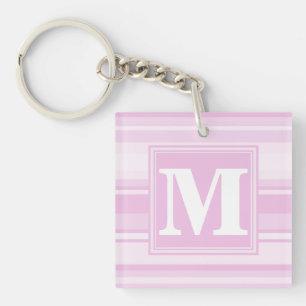 Monogrammes à rayures roses pour bébé