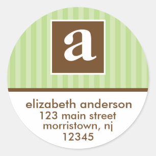 Monogrammes Étiquettes de adresse