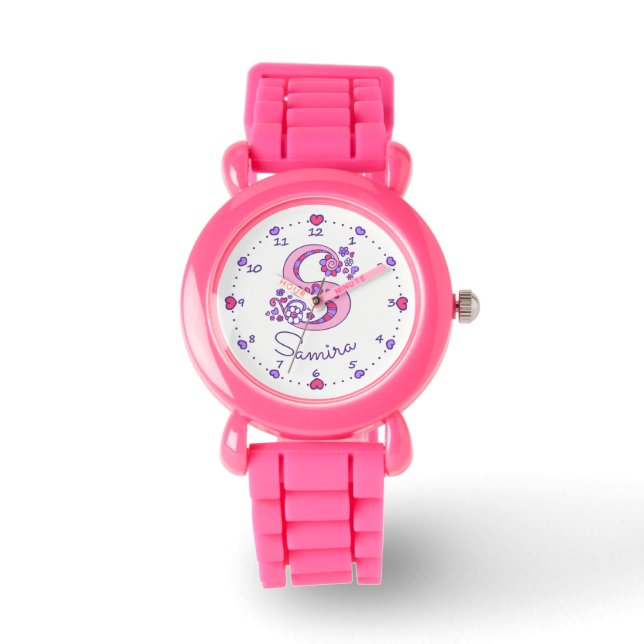Monogrammes filles lettre S art Samira nom montre (Recto)
