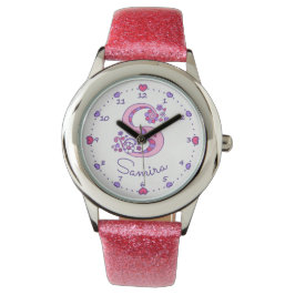 Monogrammes filles lettre S art Samira nom montre
