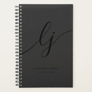 Monogrammes Initiales Business Noir Calligraphie
