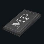 Monogrammgeldbörsen und Münzengeldbeutel mit Tri-fold Portemonnaie<br><div class="desc">Monogrammgeldbörsen- und -münzengeldbeutel mit Namensinitialen. Coole Geschenkidee für Männer und Frauen. Personalizable Typografieentwurf mit elegantem Schriftart.</div>